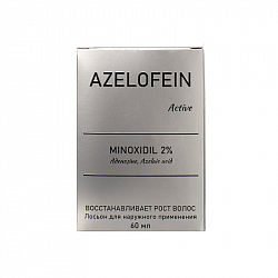 Лосьон для восстановления роста волос Азелофеин Миноксидил 2%/AZELOFEIN АCTIVE MINOXIDIL 2%, 60 мл