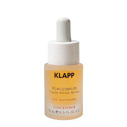 KLAPP Концентрат для лица 20%/NIACINAMIDE Triple Action Refine, 15 мл