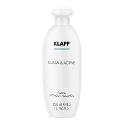 KLAPP Тоник для лица очищающий без спирта и кислот/ CLEAN&ACTIVE Tonic without Alcohol, 250 мл