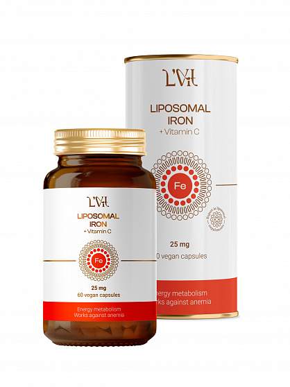 Липосомальное железо + Витамин С/Liposomal Iron + Vitamin C, 60 капсул